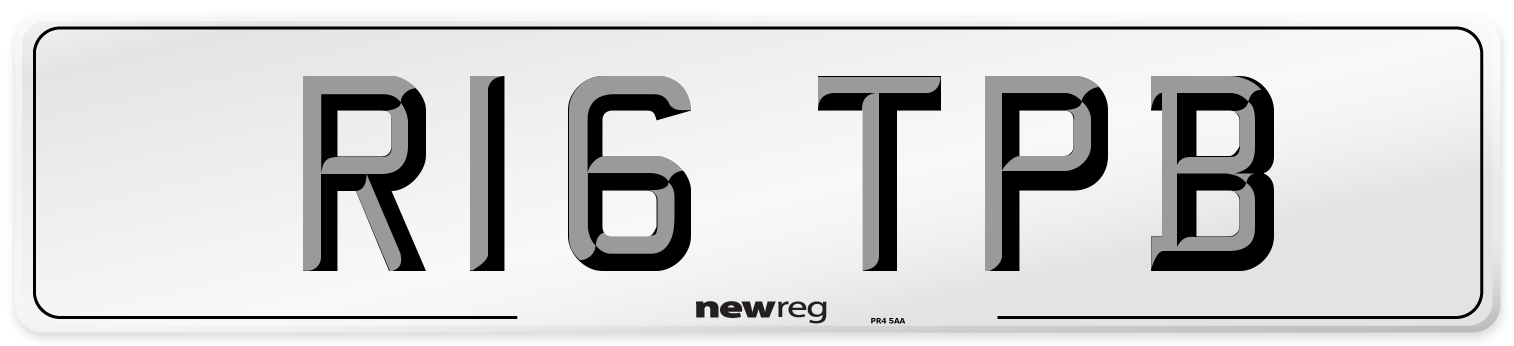 R16 TPB Number Plate from New Reg